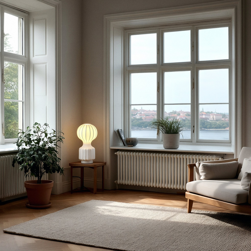 Lámpa 'Senigallia' S - Fehér/fehér