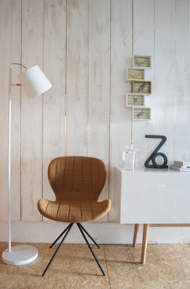 Padló lámpa 'Buckle Head' - Fehér