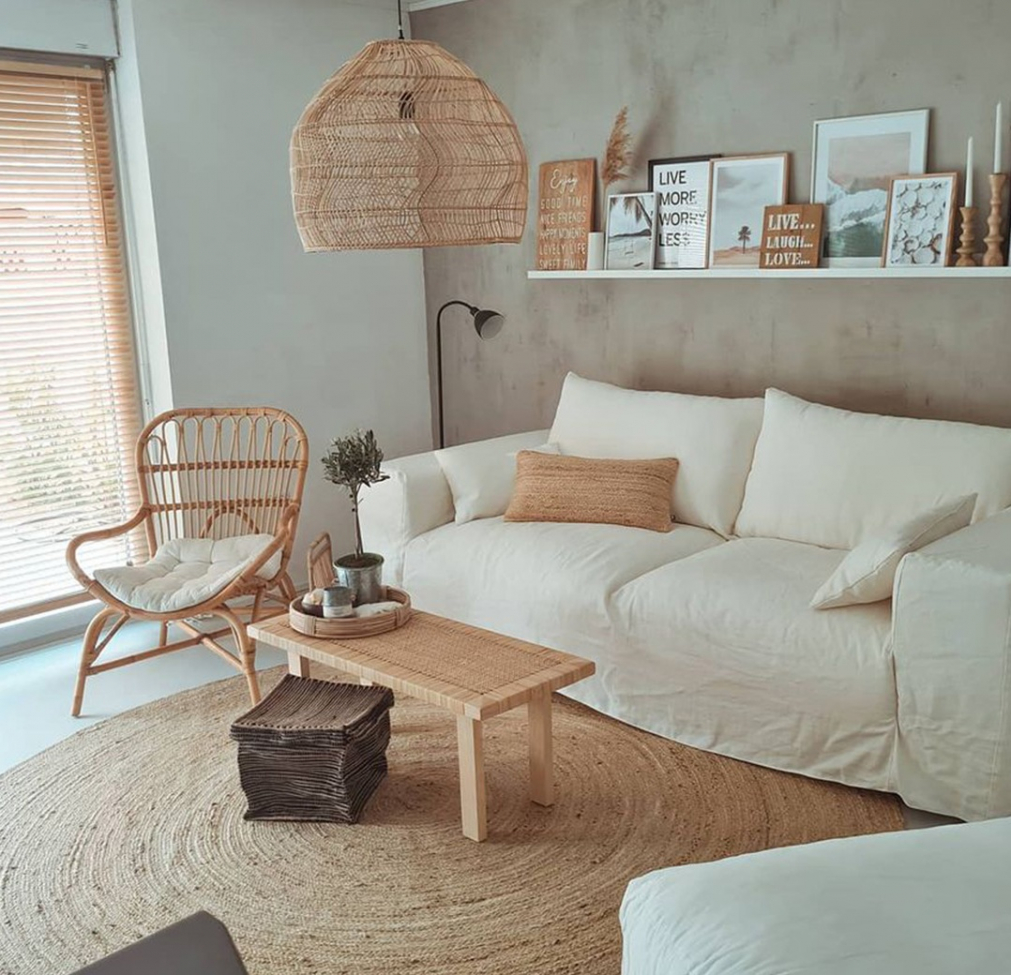 Kerek szőnyeg 'Flätan' 120cm - Juta