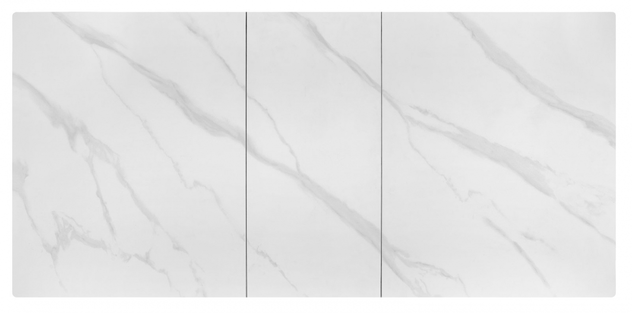 Étkezőasztal 'Platan' 140-180cm - Fehér/fekete