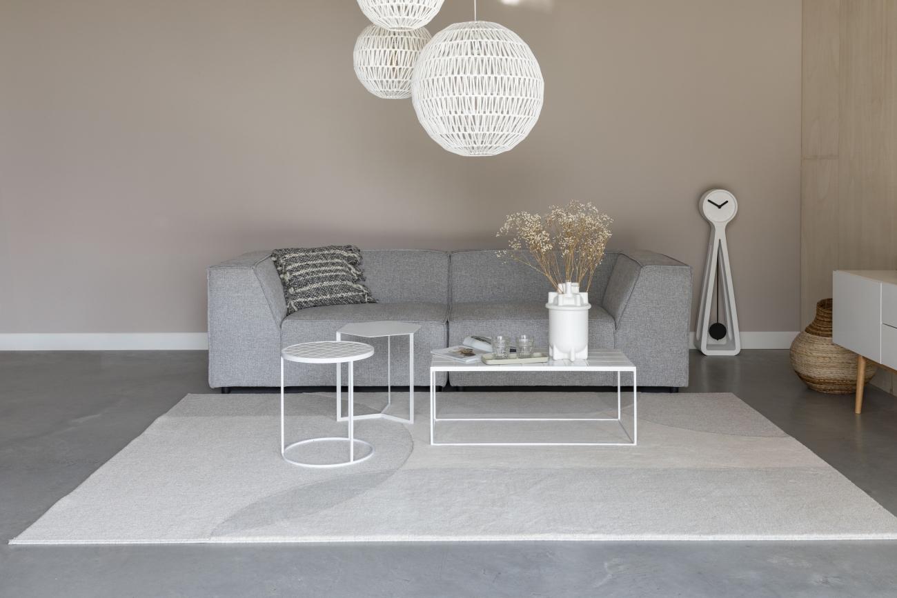 Gyapjúszőnyeg 'Dream' 200x300cm - Természetes/Szürke