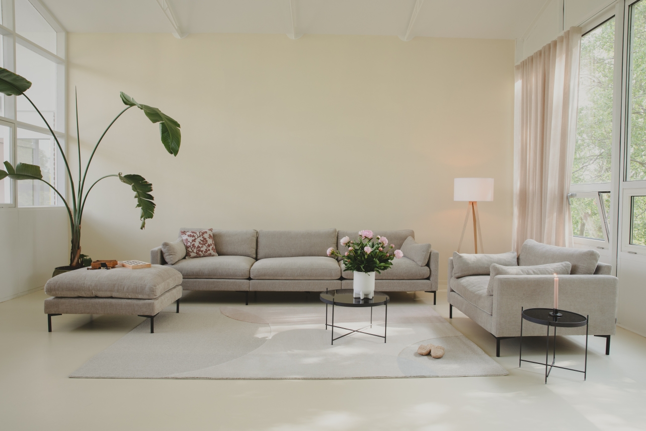 Gyapjúszőnyeg 'Dream' 160x230cm - Természetes/Rózsaszín