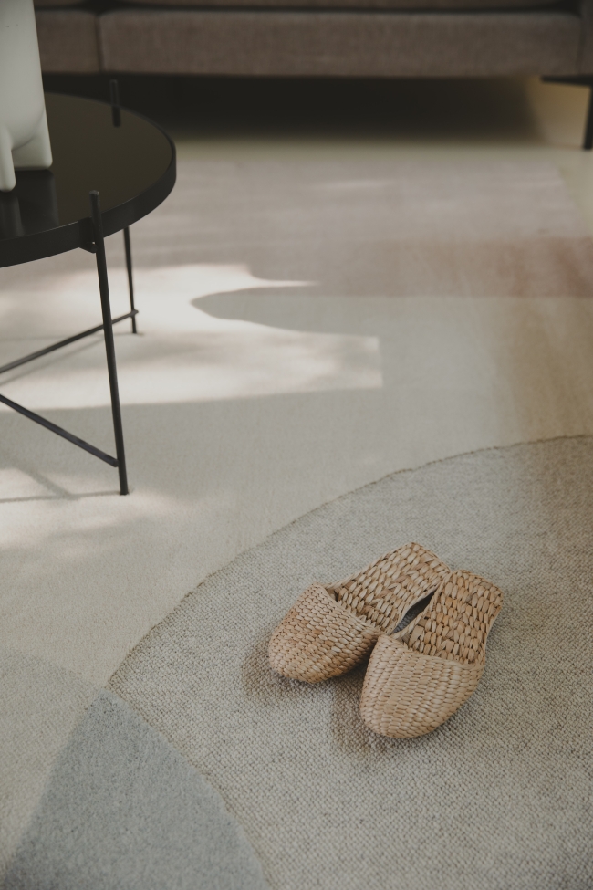 Gyapjúszőnyeg 'Dream' 160x230cm - Természetes/Rózsaszín