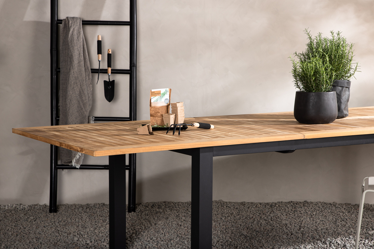 Étkezőasztal 'Pinntorp' 224x100 cm - Fekete