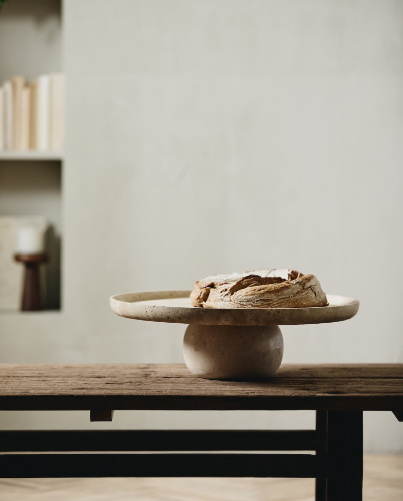 Tál 'Masa' kerek 50cm - Travertin