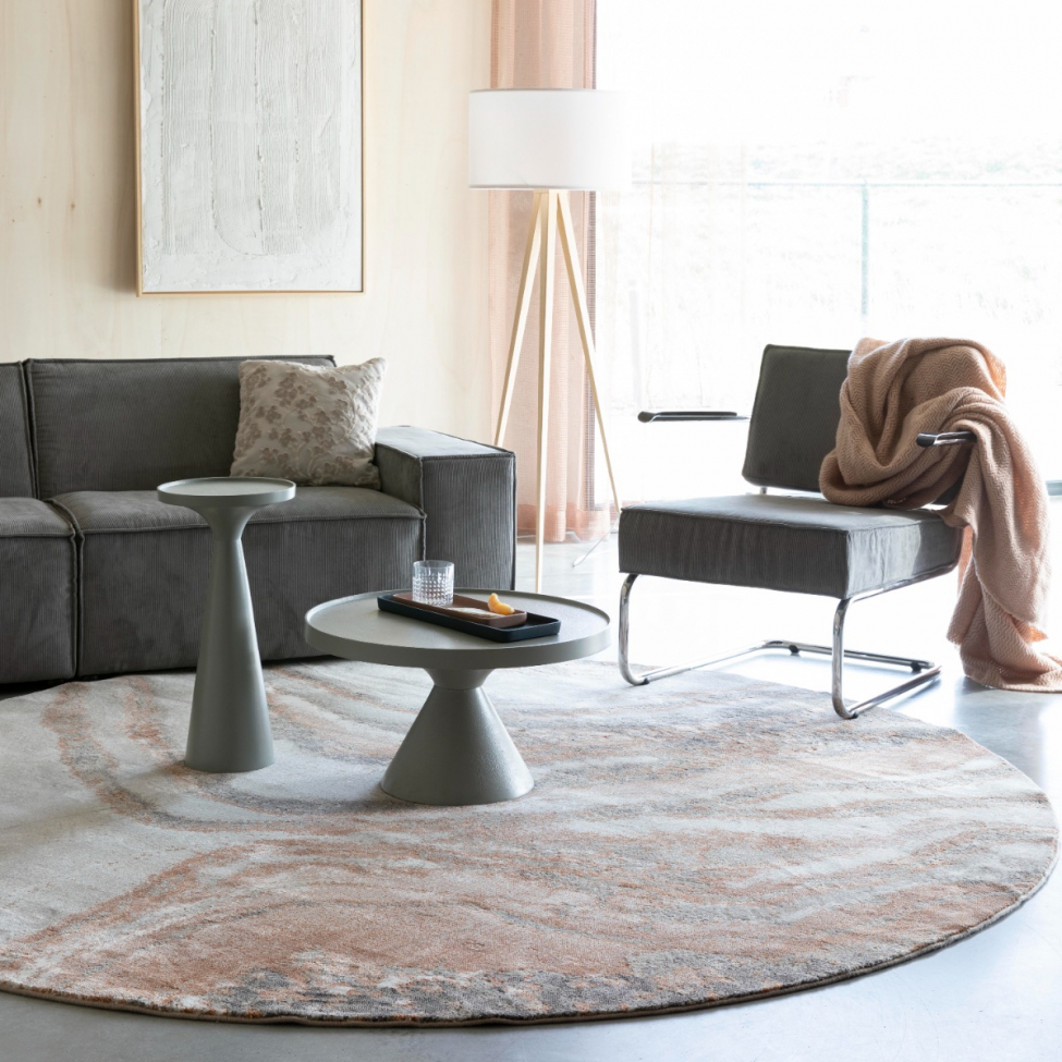 Szőnyeg 'Sol' Kerek 200cm - Szürke/barna