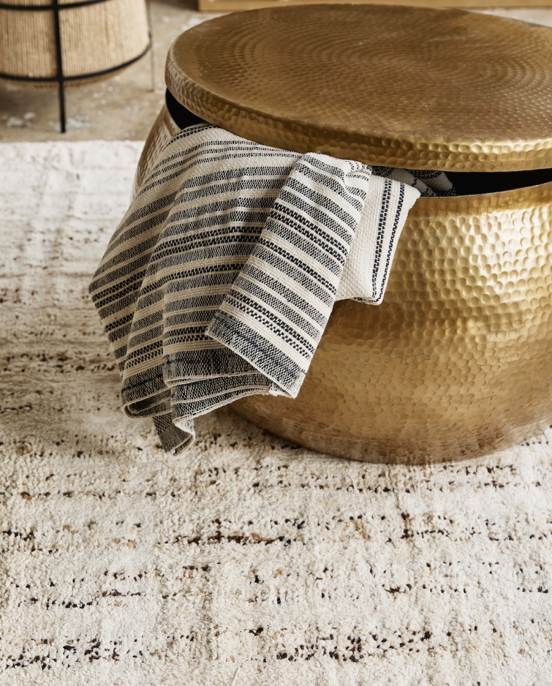 Terítő 'Vesper' 270x270cm - Fehér/Csíkos