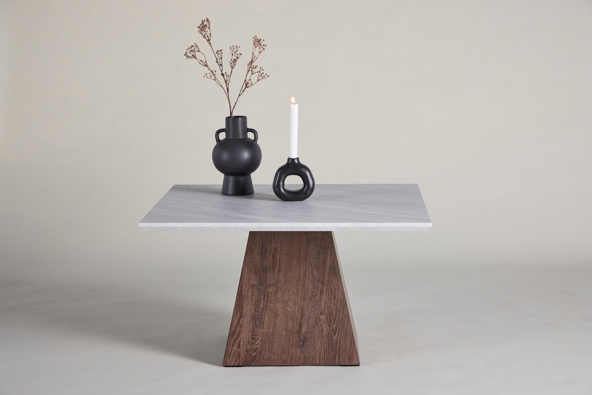 Kávézóasztal 'Ljusnäs' 80x80cm - Világosszürke