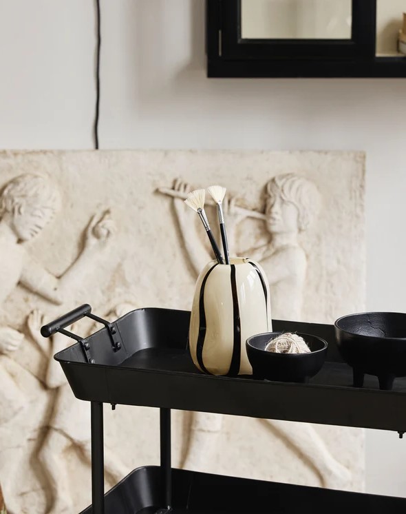 Fulda kocsi - Fekete/Fém