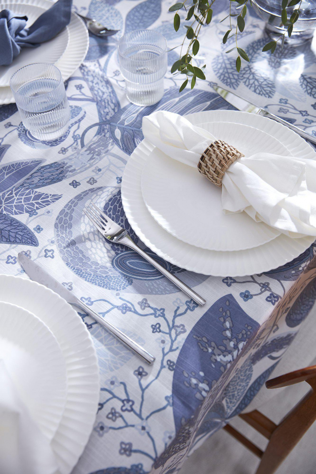 Terítő 'A&E' 140x250 - Kék