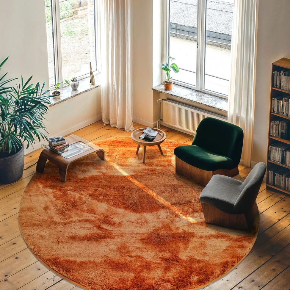 Kerek szőnyeg 'Aranga Super Soft' 200cm - Narancs
