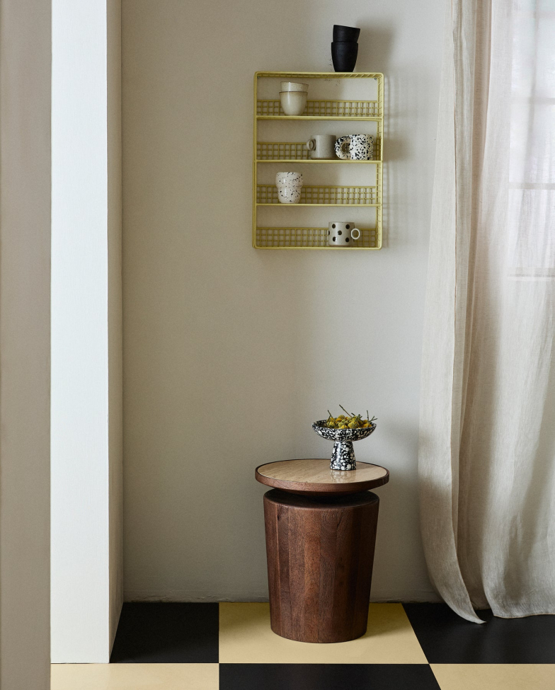 Oldalasztal 'Kwando' - Természet/Travertin