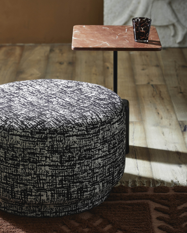 Ülőpuff 'Bomu' - Fekete/Fehér