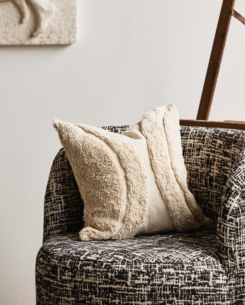 Fotel 'Bomu' - Fekete/Fehér