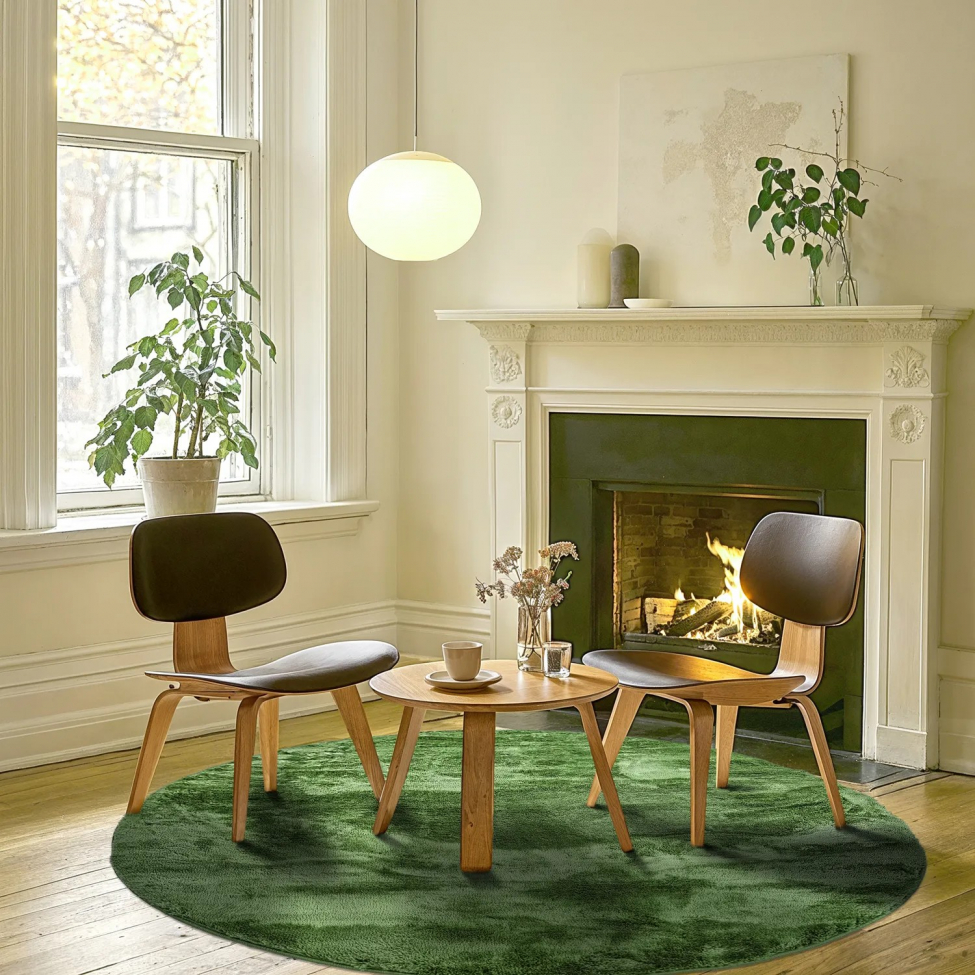 Kerek szőnyeg 'Aranga Super Soft' 80cm - Olíva