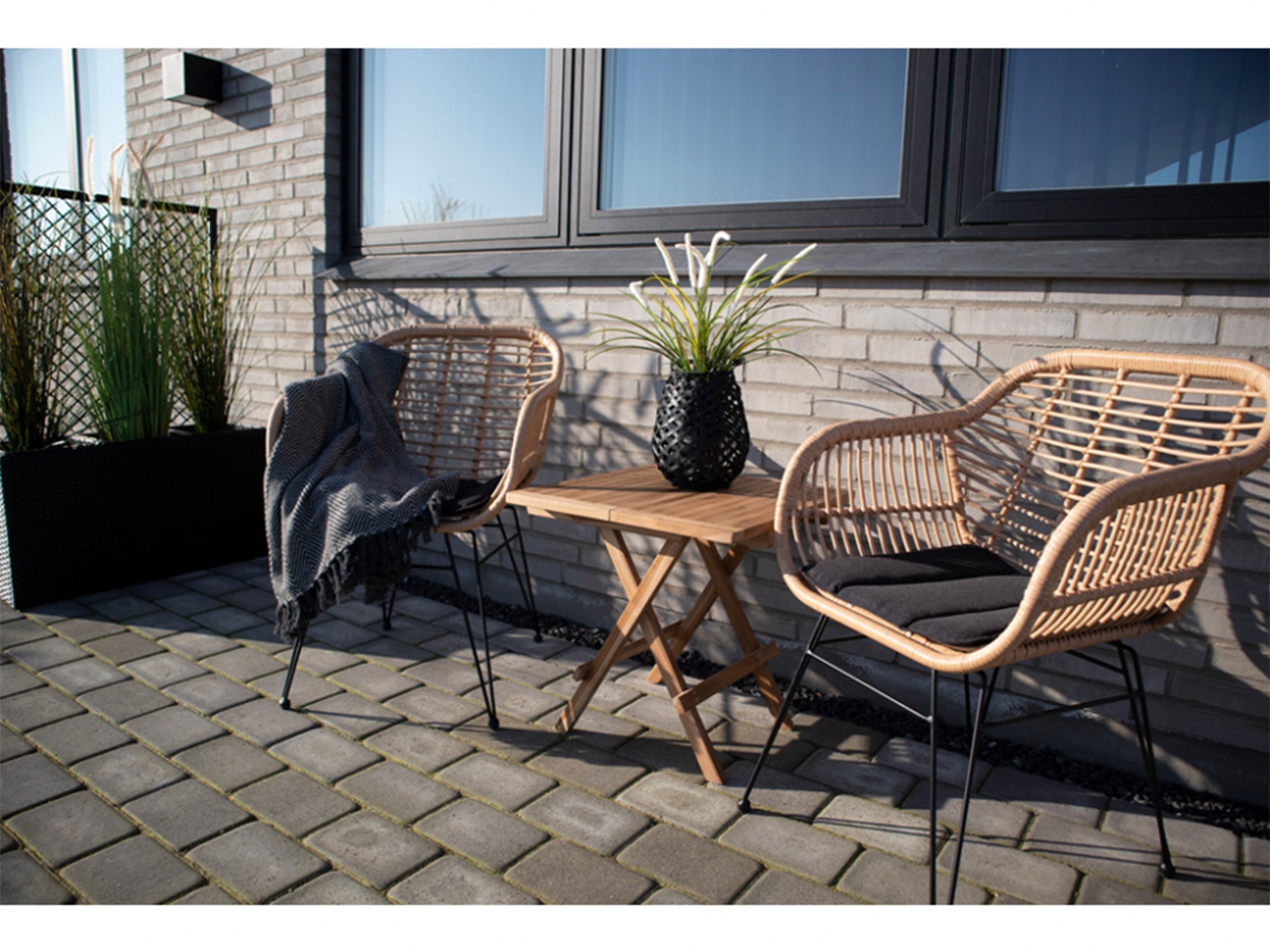 Soffbord 'Bilbao' 50x50 - Természetes