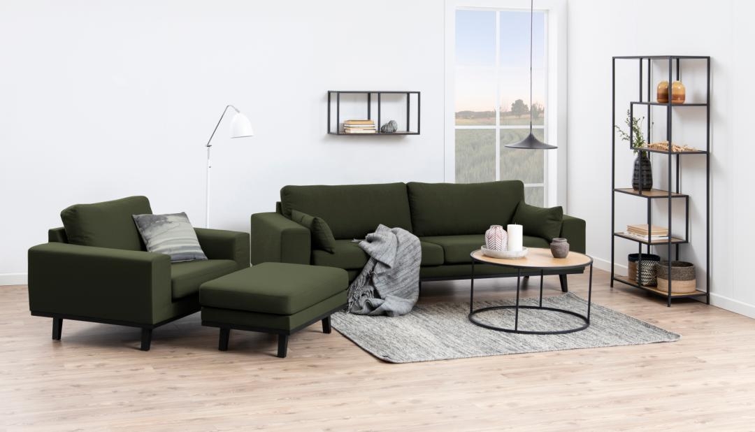 Asztali asztal 'Hydra' 80cm - Természetes/Fekete