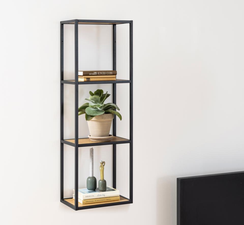 Fali polc 'Hydra' 24cm - Fekete