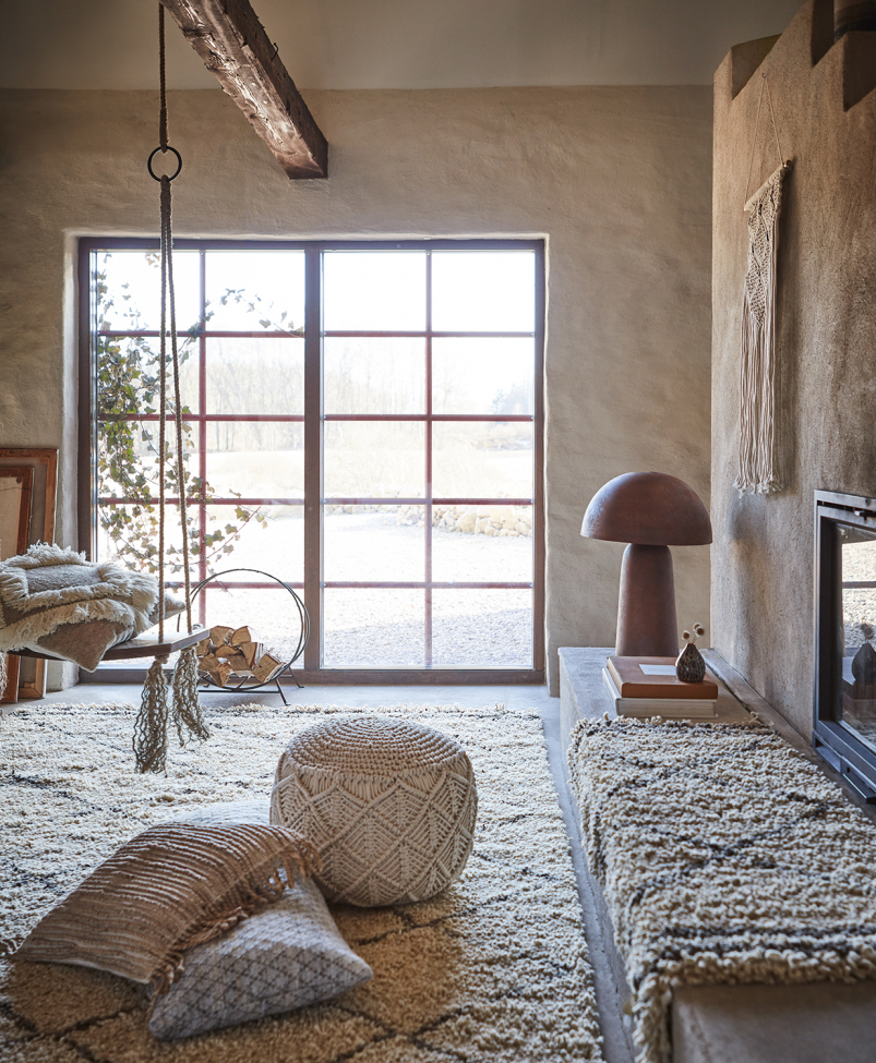 Asztali lámpa 'Fungi L' - Barna