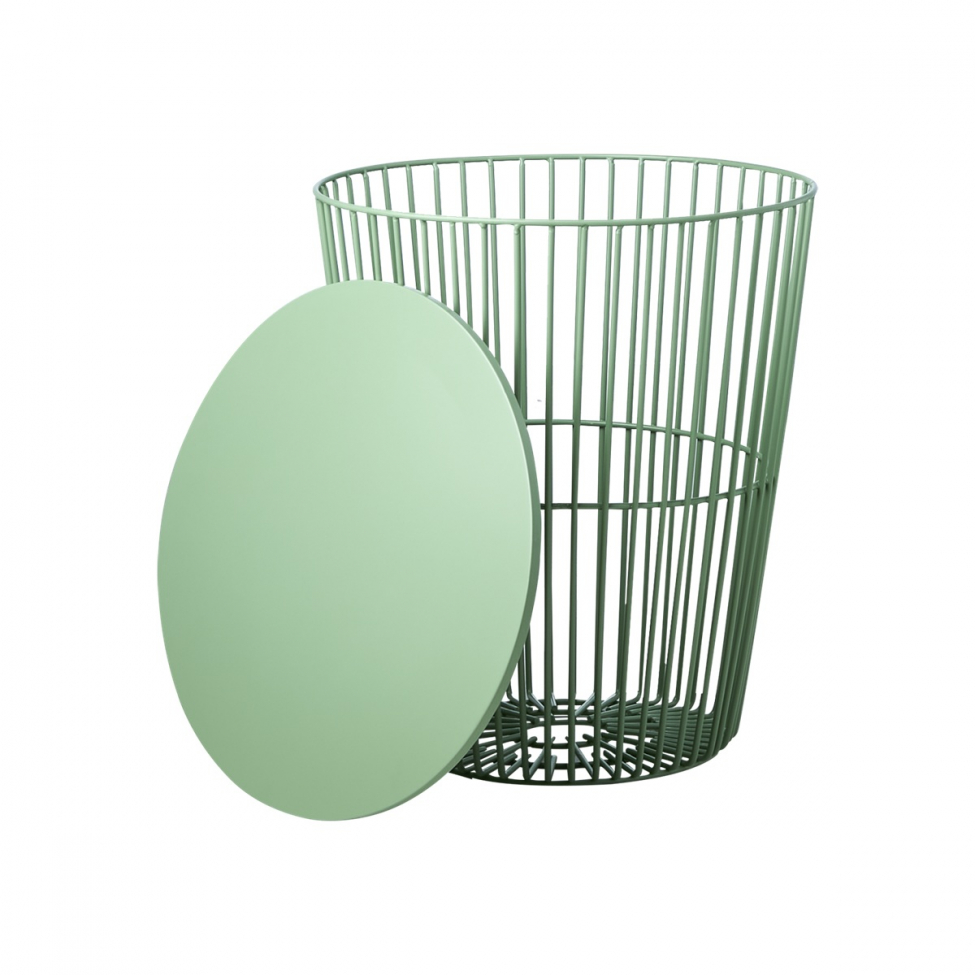 Kávézóasztal/kosár 'Marstrand' kerek 40cm - Zöld