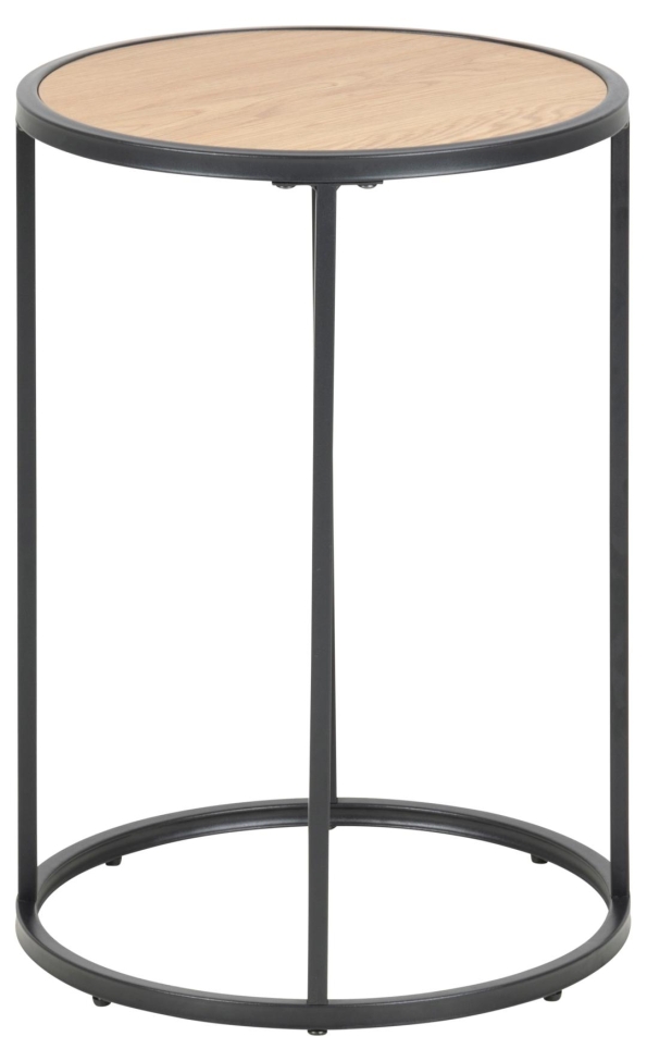 Hydra 40cm oldalasztal - Természetes/Fekete