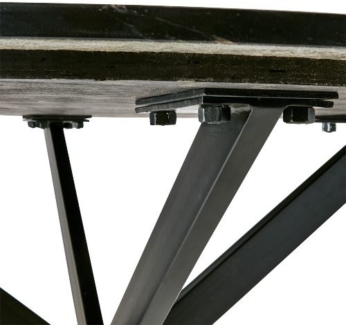 Asztal 'Milan' Kerek 120cm - Fekete