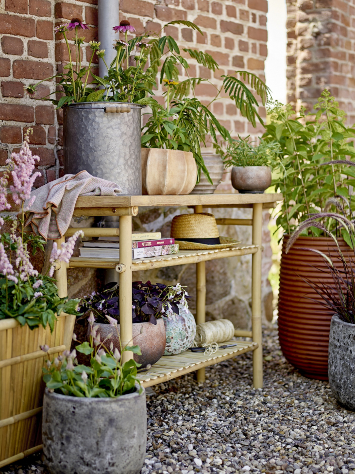 Oldalasztal 'Sole' - Természetes/Bambusz