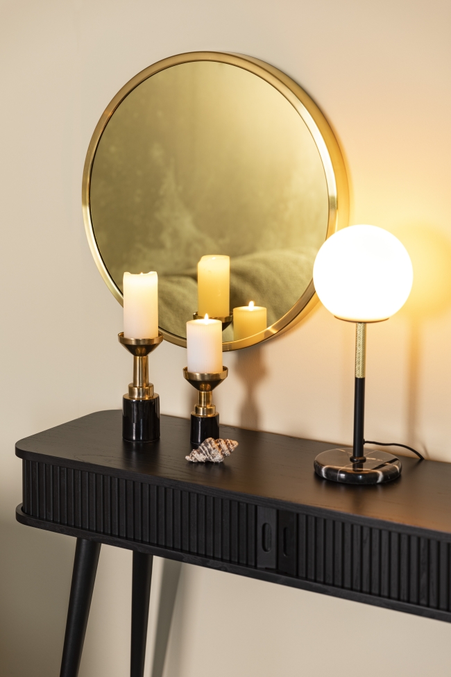 Gyertya tartó 'Glam' - Fekete