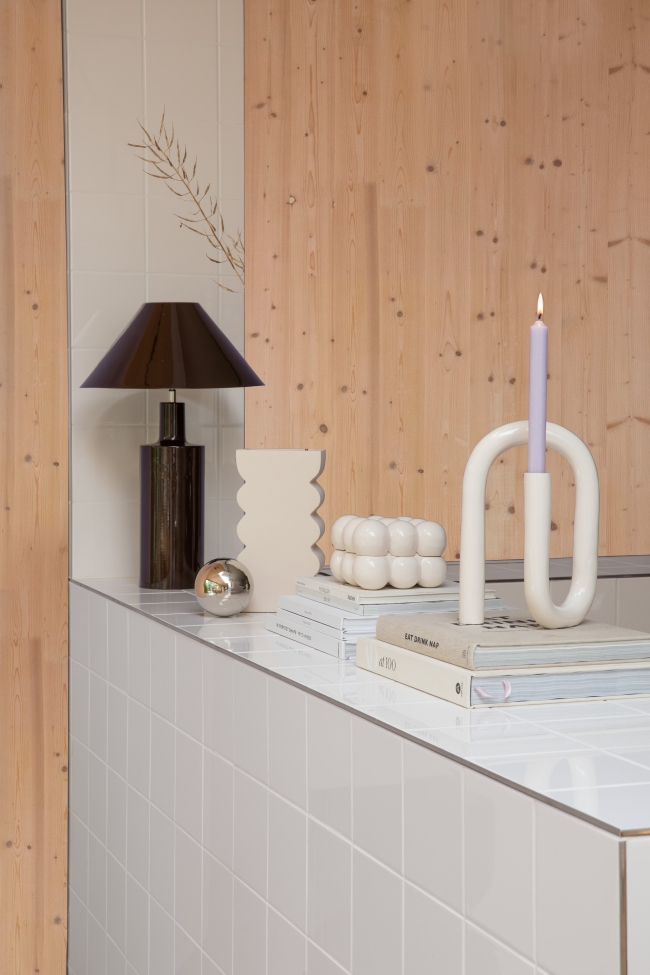 Gyertyatartó 'Tubo' - Bézs L