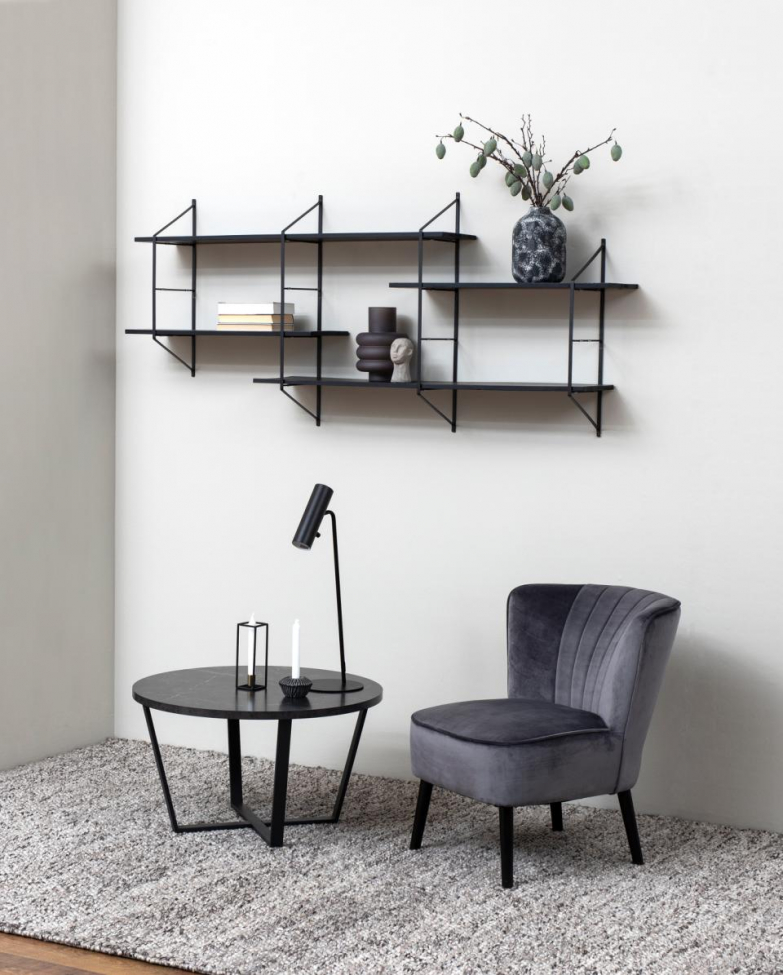 Kávézóasztal 'Cesenatico' - Márvány/Fekete