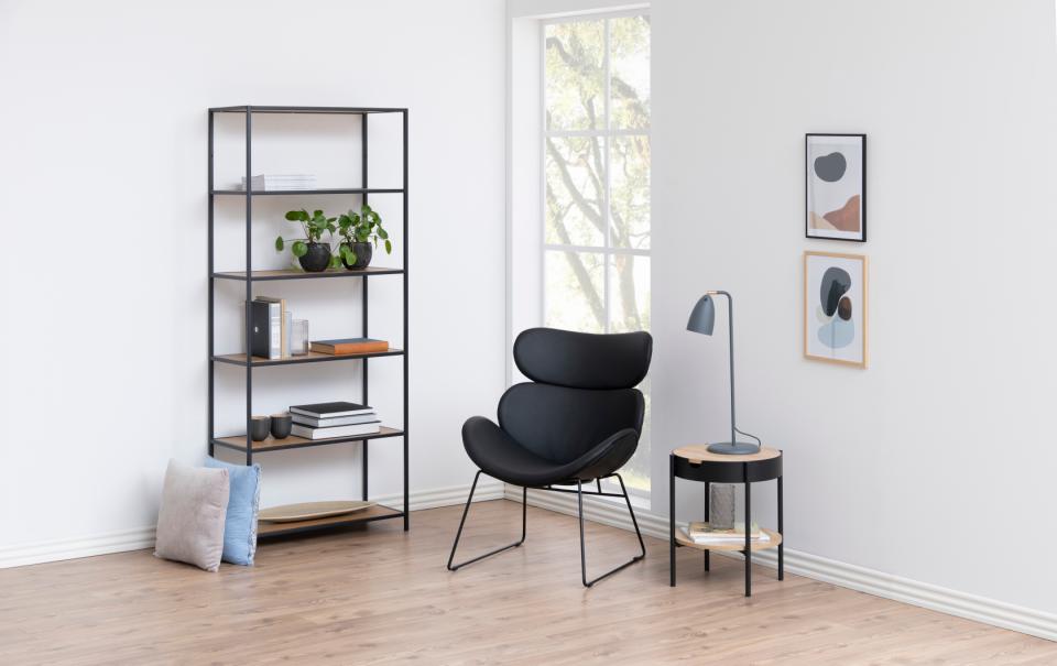 Könyvespolc 'Hydra' 77cm - Fekete