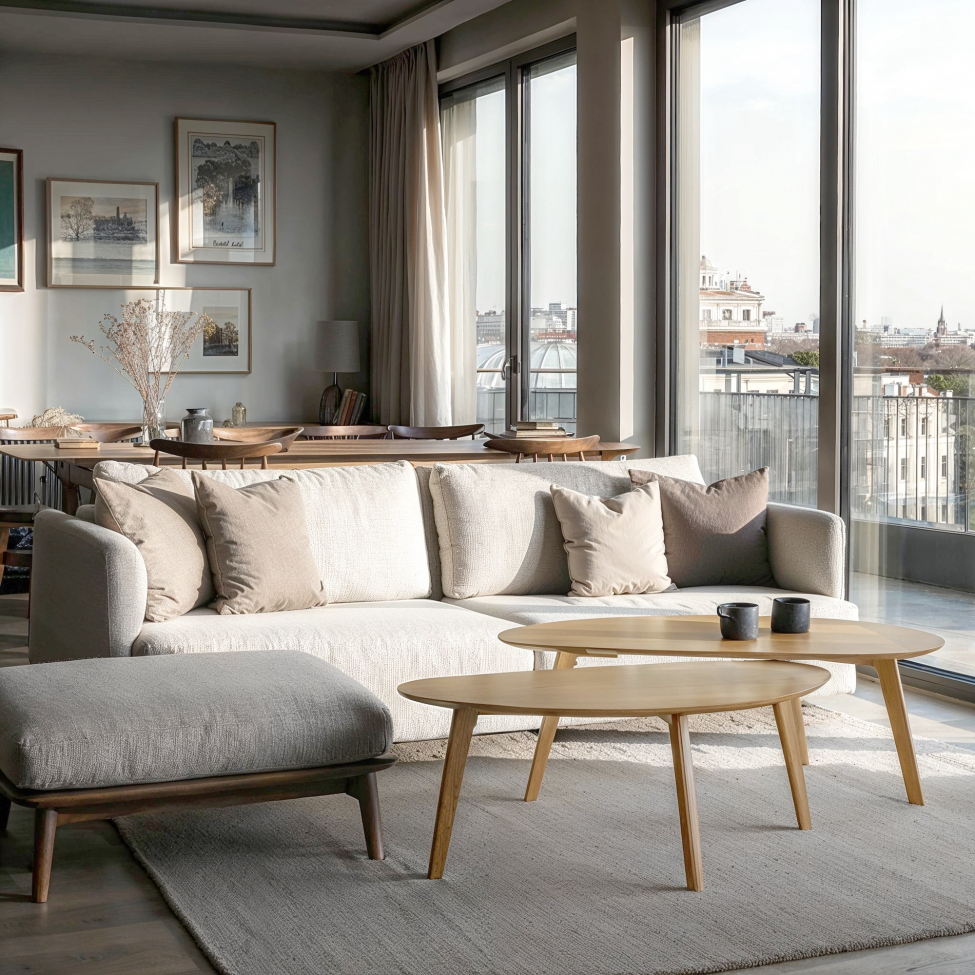 Kávézóasztal 'Nagano' 2 darab - Tölgy