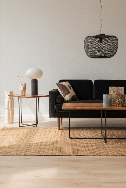 Vintage dohányzóasztal 110x60cm - Természetes