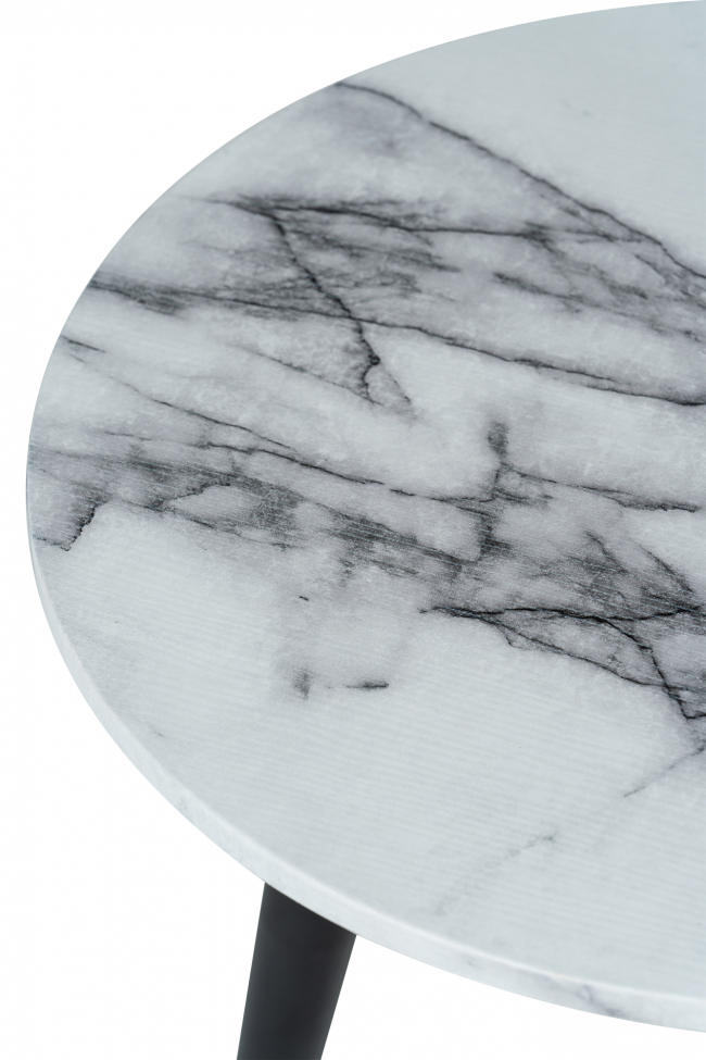 Kávézóasztal 'Marbleous' - Fehér/Fekete