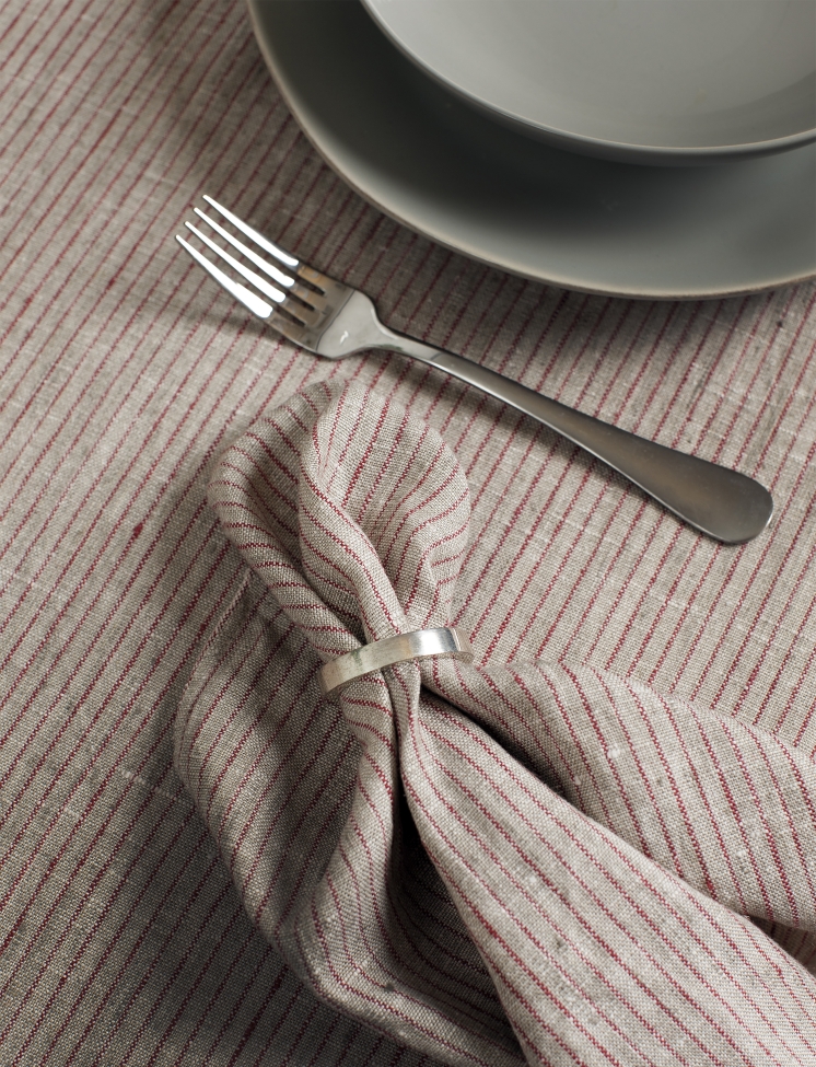 Szalvéta 'Linus' 45x45 - Piros/Fekete