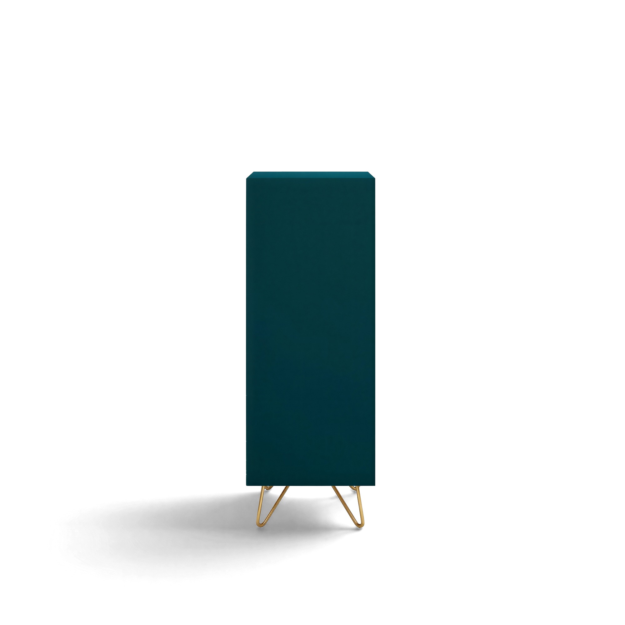 Fi&oacute;kos szekr&eacute;ny 'Elle' 45x110 - T&uuml;rkiz/Brass