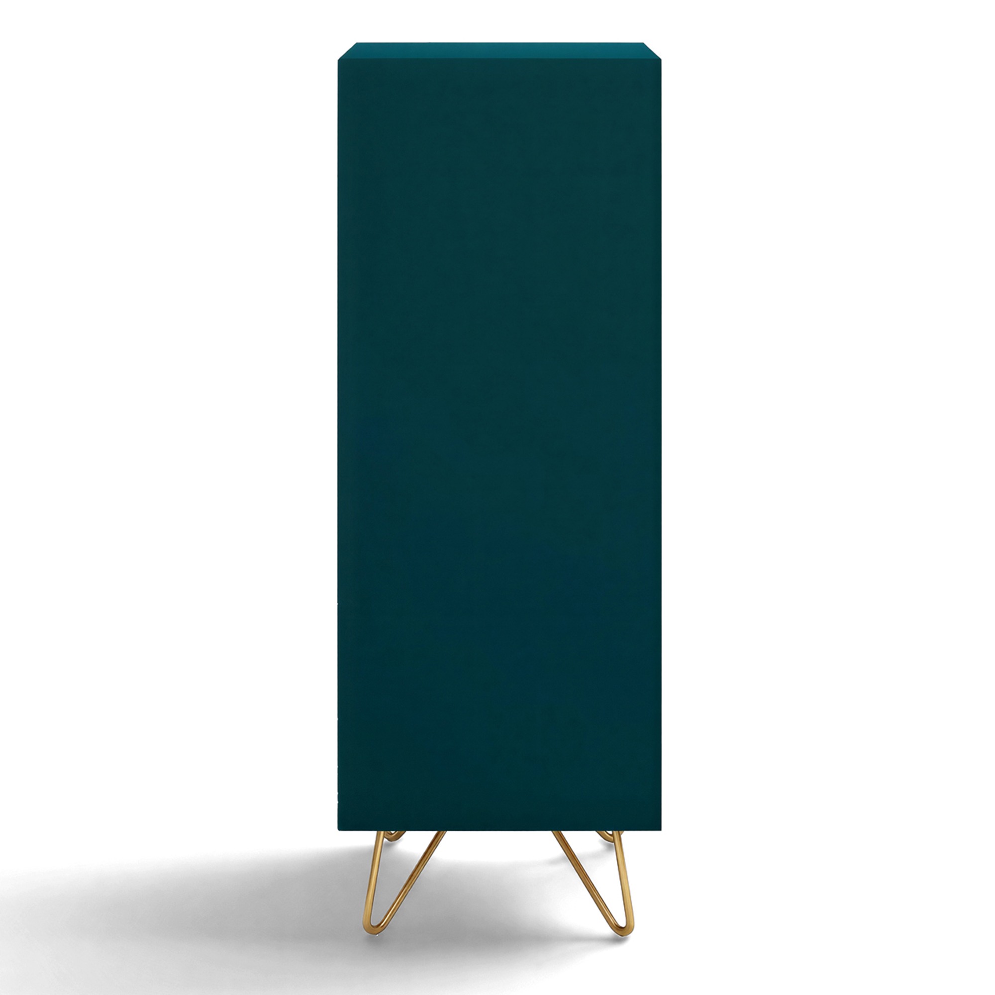 Fi&oacute;kos szekr&eacute;ny 'Elle' 45x110 - T&uuml;rkiz/Brass