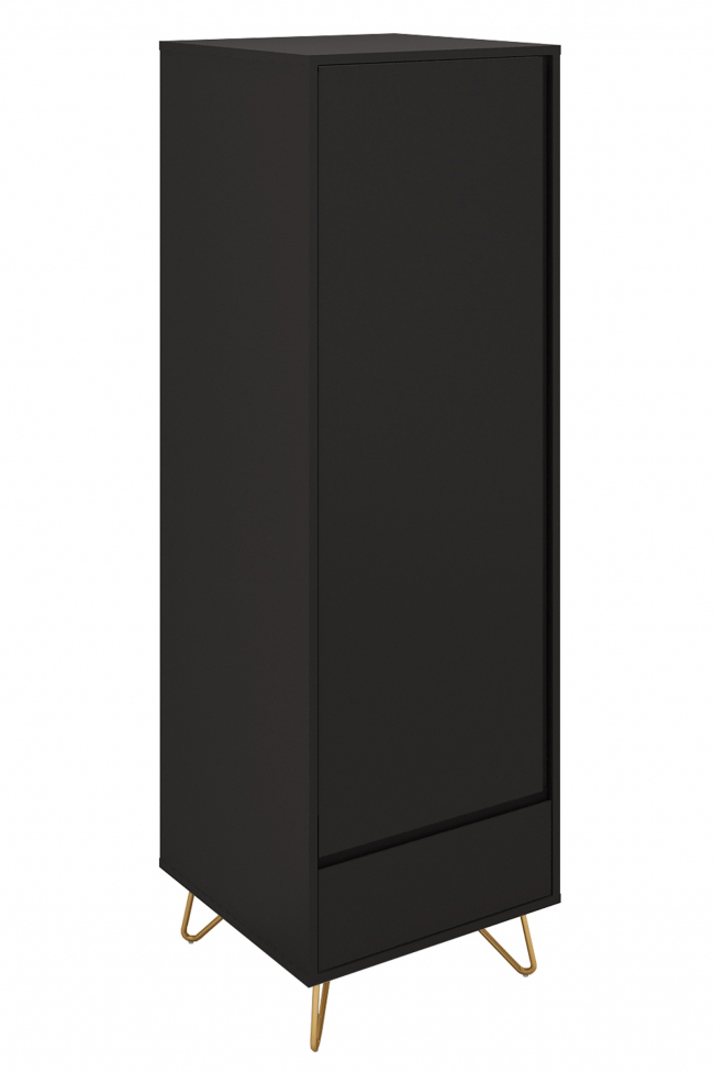 Ruhásszekrény 'Elle' - Fekete/Arany