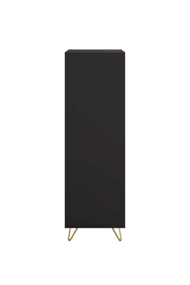 Ruhásszekrény 'Elle' - Fekete/Arany