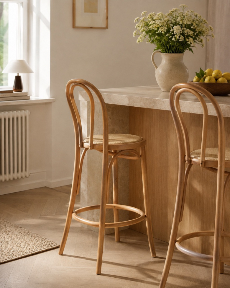 Bárszék 'Bistro' - Natúr/Rattan