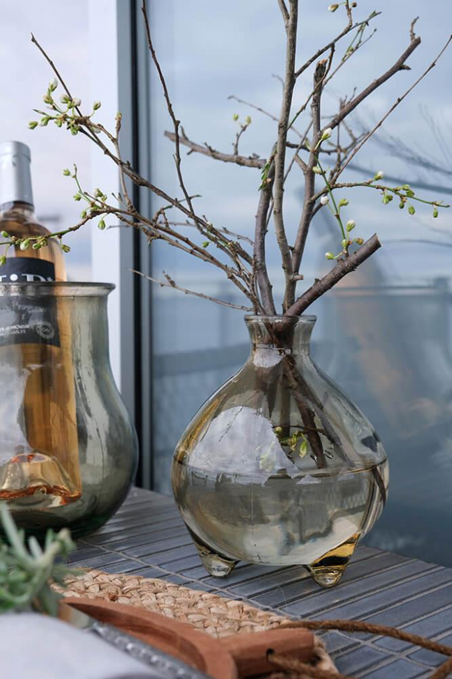 Üveg váz 'Melvin' Alacsony - Bézs