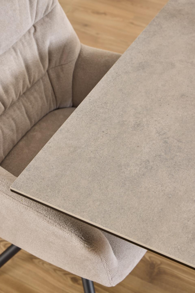 Étkezőasztal 'Heaven' 135x80cm - Szürke/Fekete