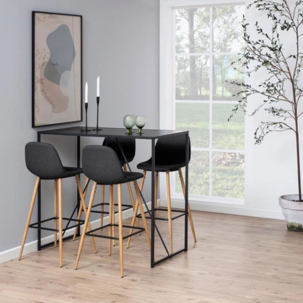 Bárszék 'Soller' - Természetes/Sötétszürke