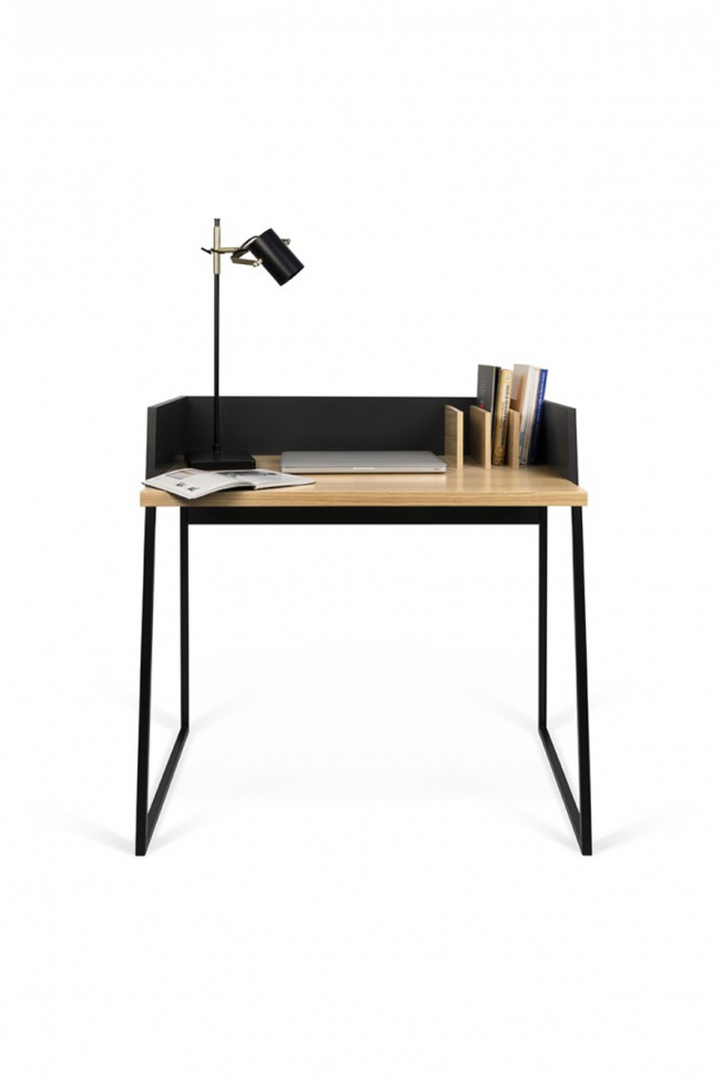 Íróasztal 'Kenneth' - Tölgy/Fekete