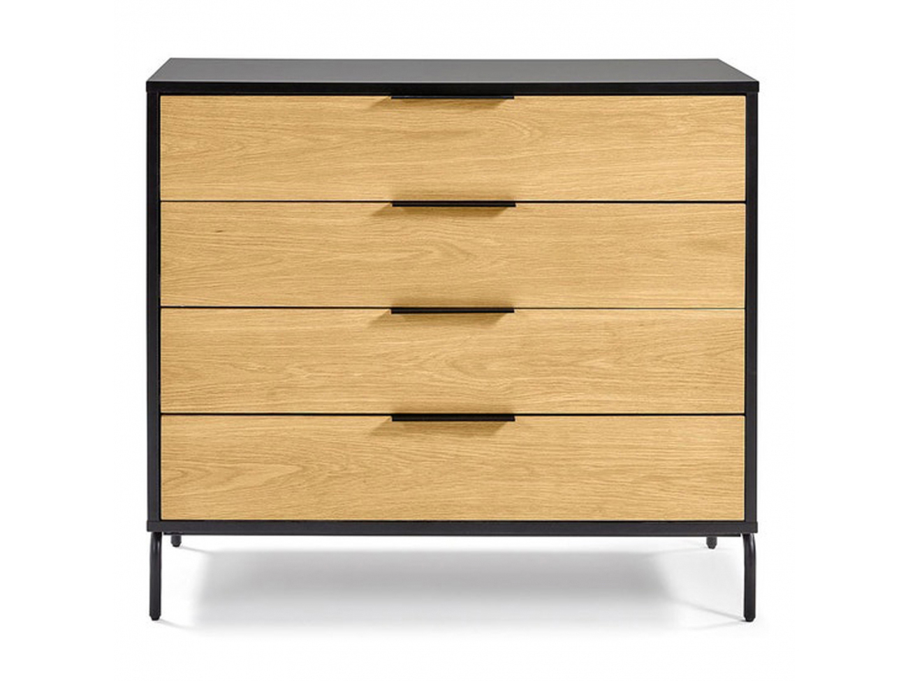 Komód 'Koln' - Tölgy/Fekete
