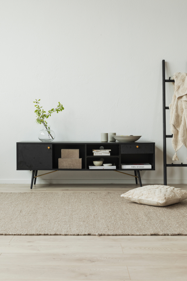 Lux TV állvány - Fekete/Brass