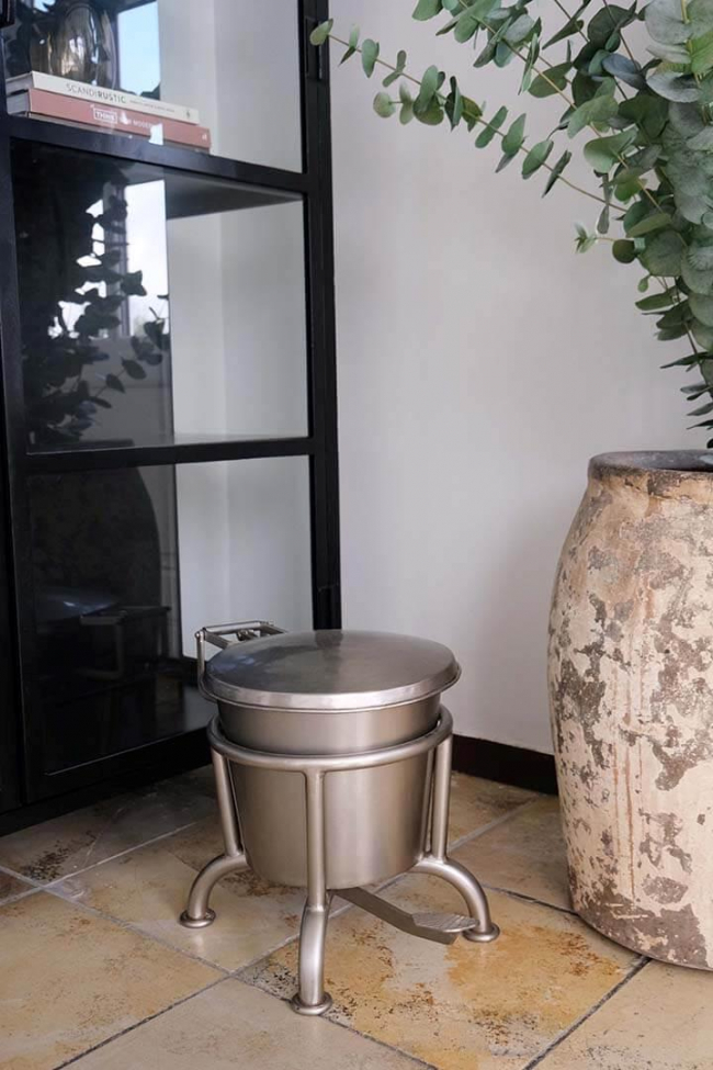 Pedálos vödör 'Klapp' - Vas