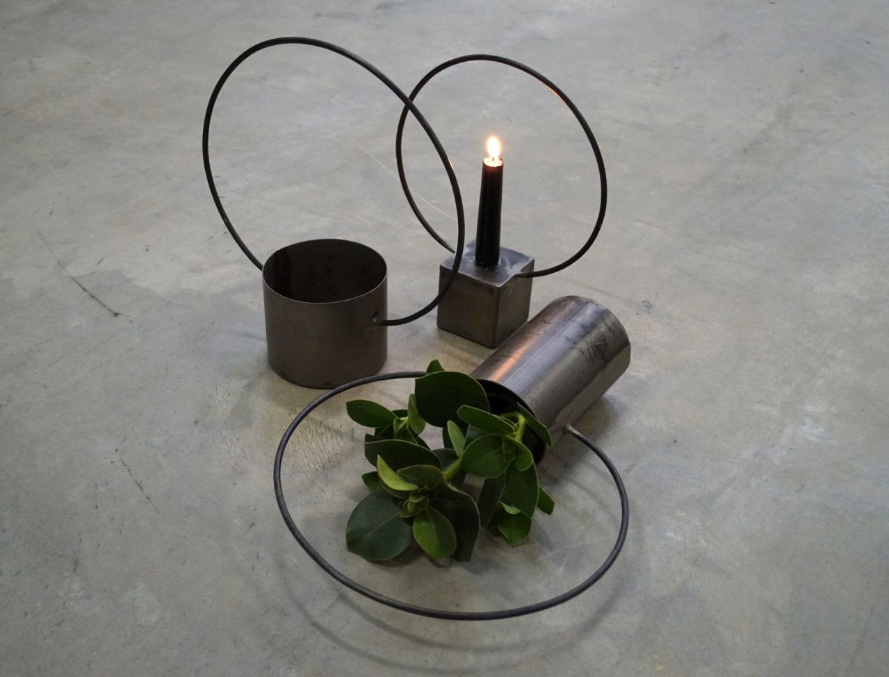 Kerek gyertyatartó 'Darren' - Vintage