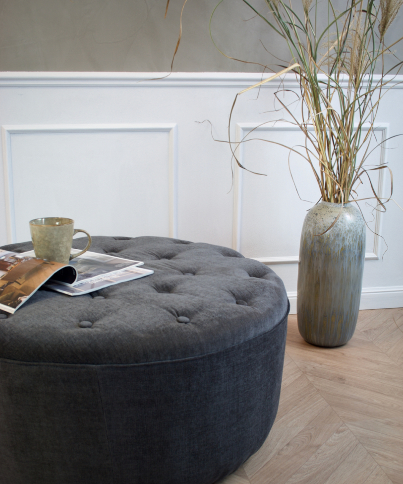 Puff 'Dimple' Kerek 84cm - Szürke