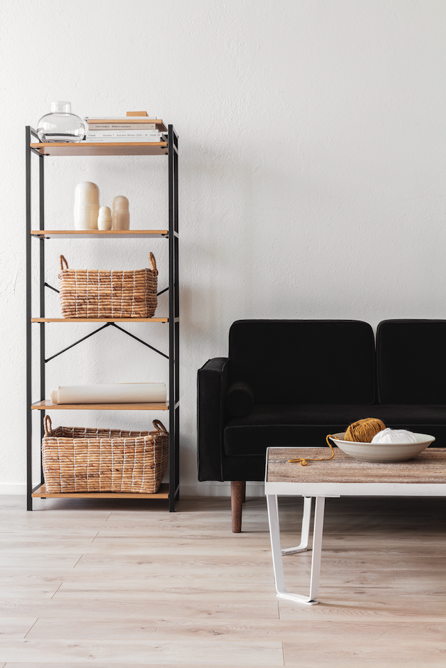 Kávézóasztal Vintage - Fehér Patina/Fa